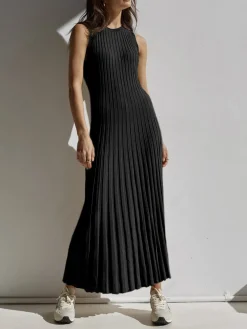 Camille Knit Pleat Maxi Dress