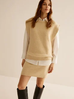 Cap Sleeve Drawstring Stretch Skirt Set