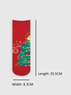 Cartoon Christmas Gift Box With Socks