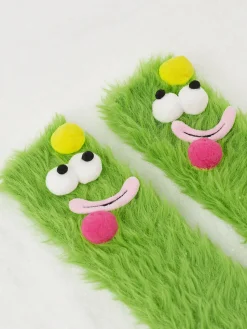Cartoon Coral Velvet Mid-Calf Socks