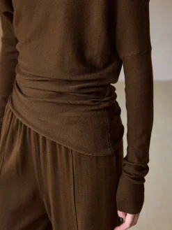 Casual Asymmetrical Neck Slim Sweater