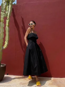 Casual Belted Cami Long Dress