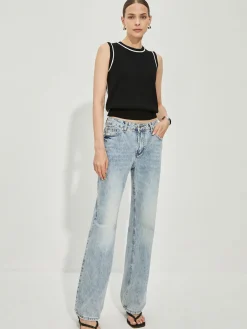 Casual Contrast Binding Tank Top
