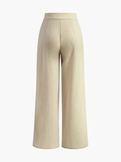 Casual Pleated Wide Leg Pants