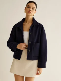 Casual Pockets Button Jacket