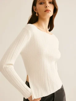 Casual Split Knit Top
