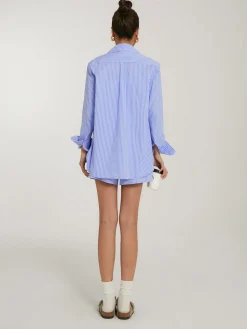 Casual Striped Shorts Set