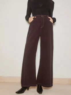 Casual Wide-Leg Denim Pants