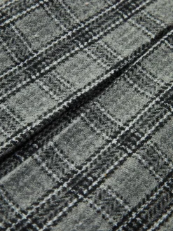 Checked Pleated Zipper Mini Skirt