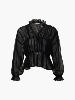 Chiffon Ruffle Detail Blouse