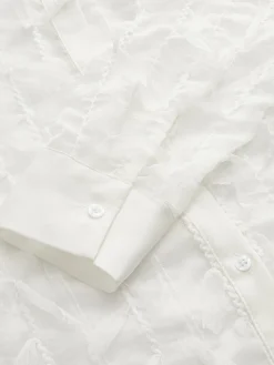 Chiffon Tassel Polo Shirt