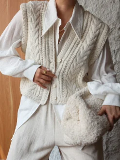 Chunky Knit V-Neck Button Cardigan