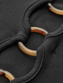 Circle-Ring Cutout Jersey Dress