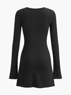 Circle-Ring Cutout Jersey Dress