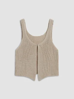 Classic Hook-and-Eye Knit Vest