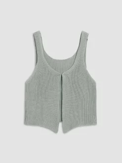 Classic Hook-and-Eye Knit Vest