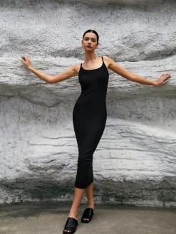 Classic Open Back Midi Dress