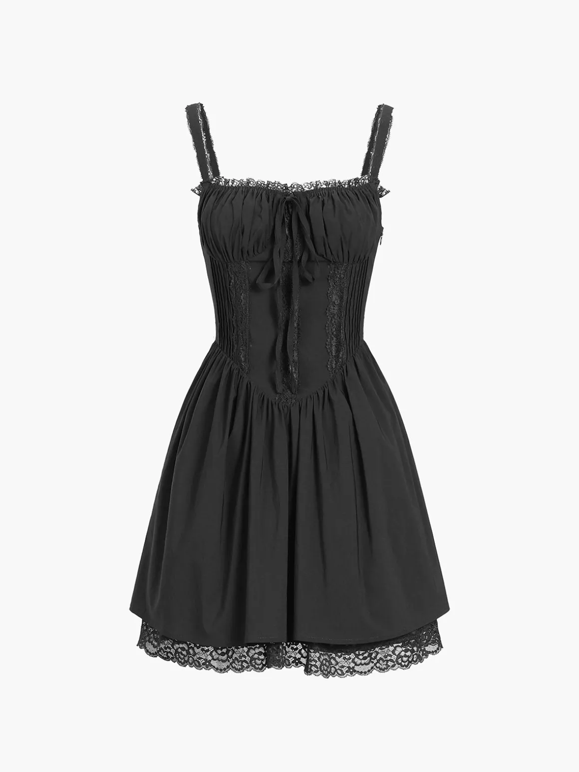 Coastal Cowgirl Lace Trim Corset Short Dress