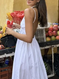 Coastal Cowgirl Open Back Long Dress
