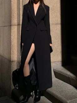 Collar Pocket Blazer Coat