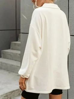 Collared Oversized Sweatshirt