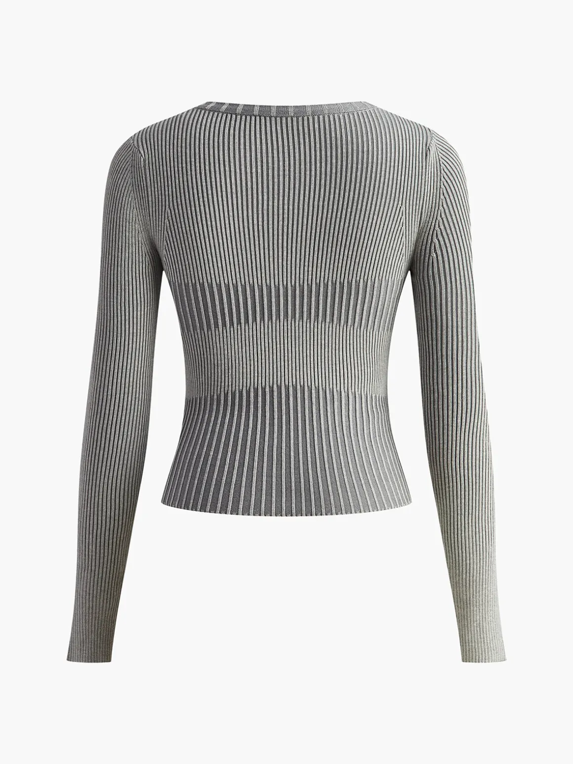 Color block Crew Neck Knit Top