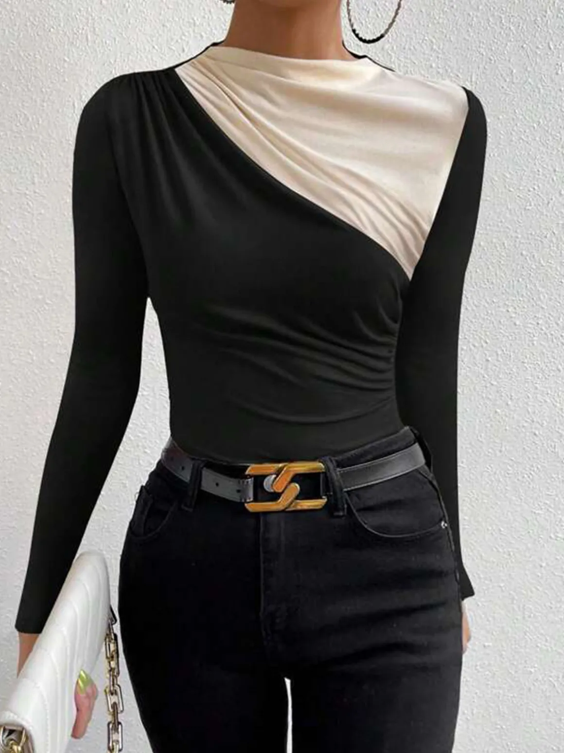 Color Block Long Sleeve T-Shirt