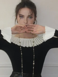Color Block Pleated Knit Top