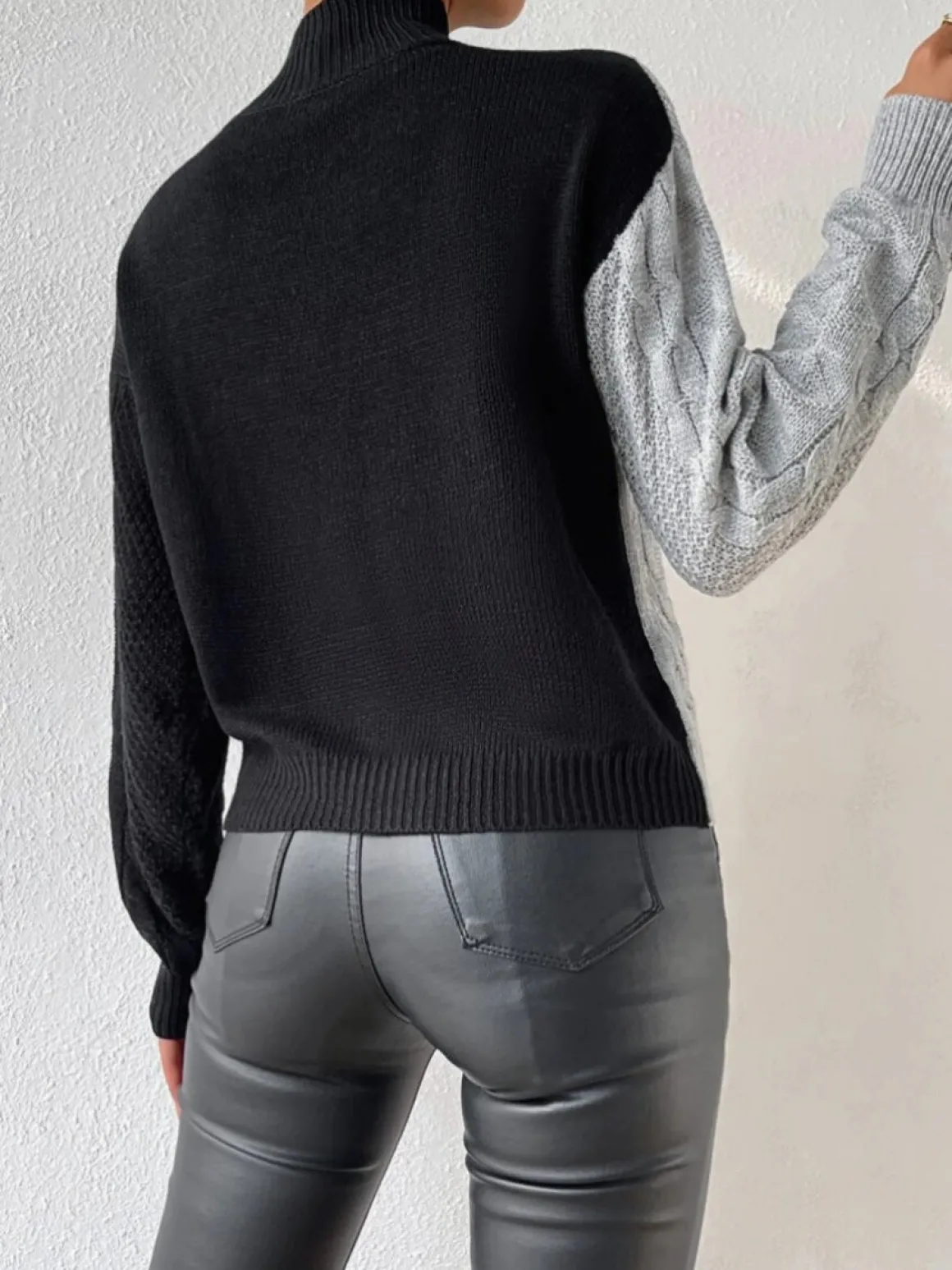 Color Block Pullover Sweater