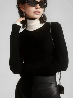Color Block Slim Cozy Sweater