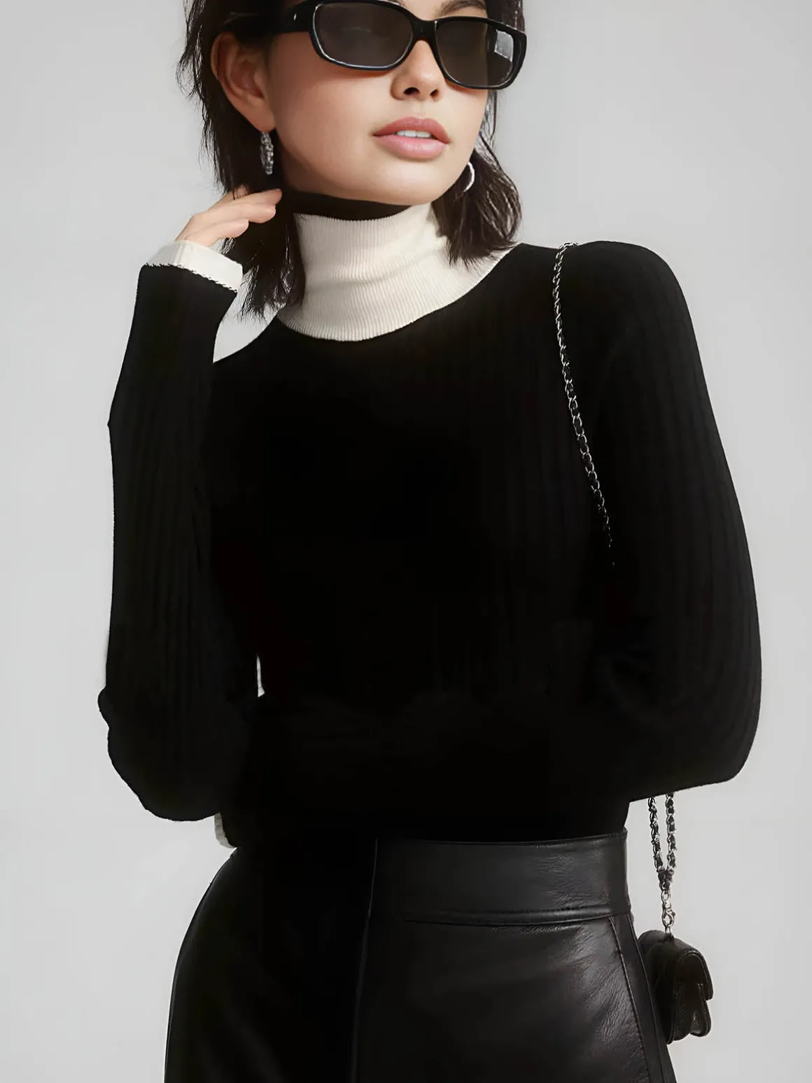 Color Block Slim Cozy Sweater
