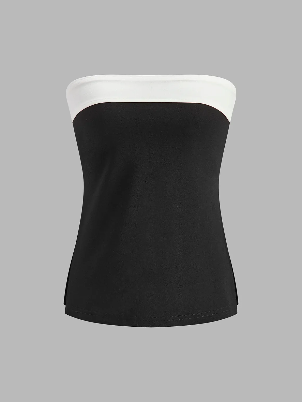 Color Block Split Strapless Corset