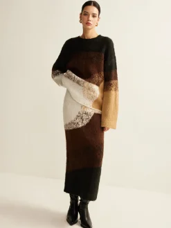 Color Block Sweater Skirt