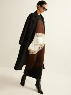 Color Block Sweater Skirt