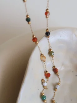 Colorful Beaded Link Necklace