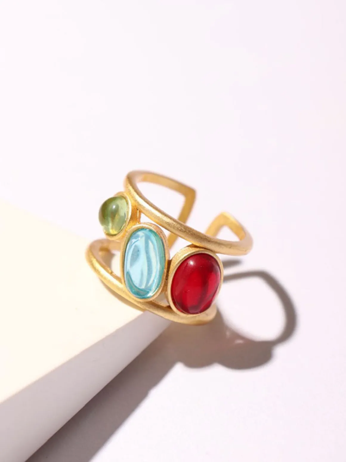 Colorful Gemstone Stacking Ring