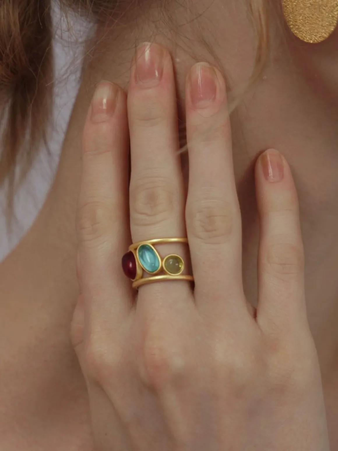 Colorful Gemstone Stacking Ring
