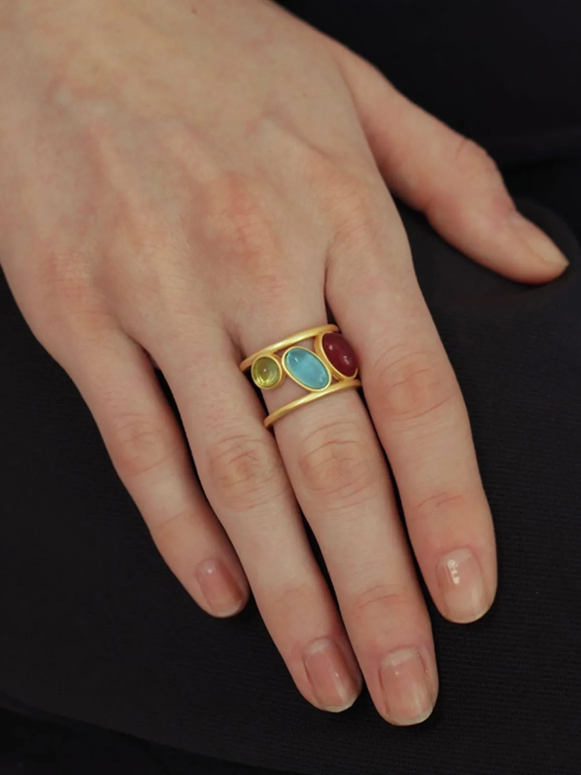 Colorful Gemstone Stacking Ring