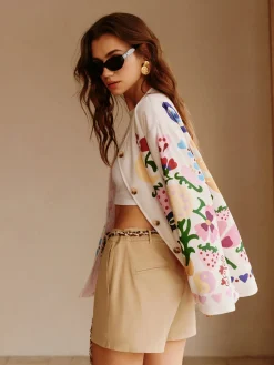 Colorful Printed Charming Winter Coat