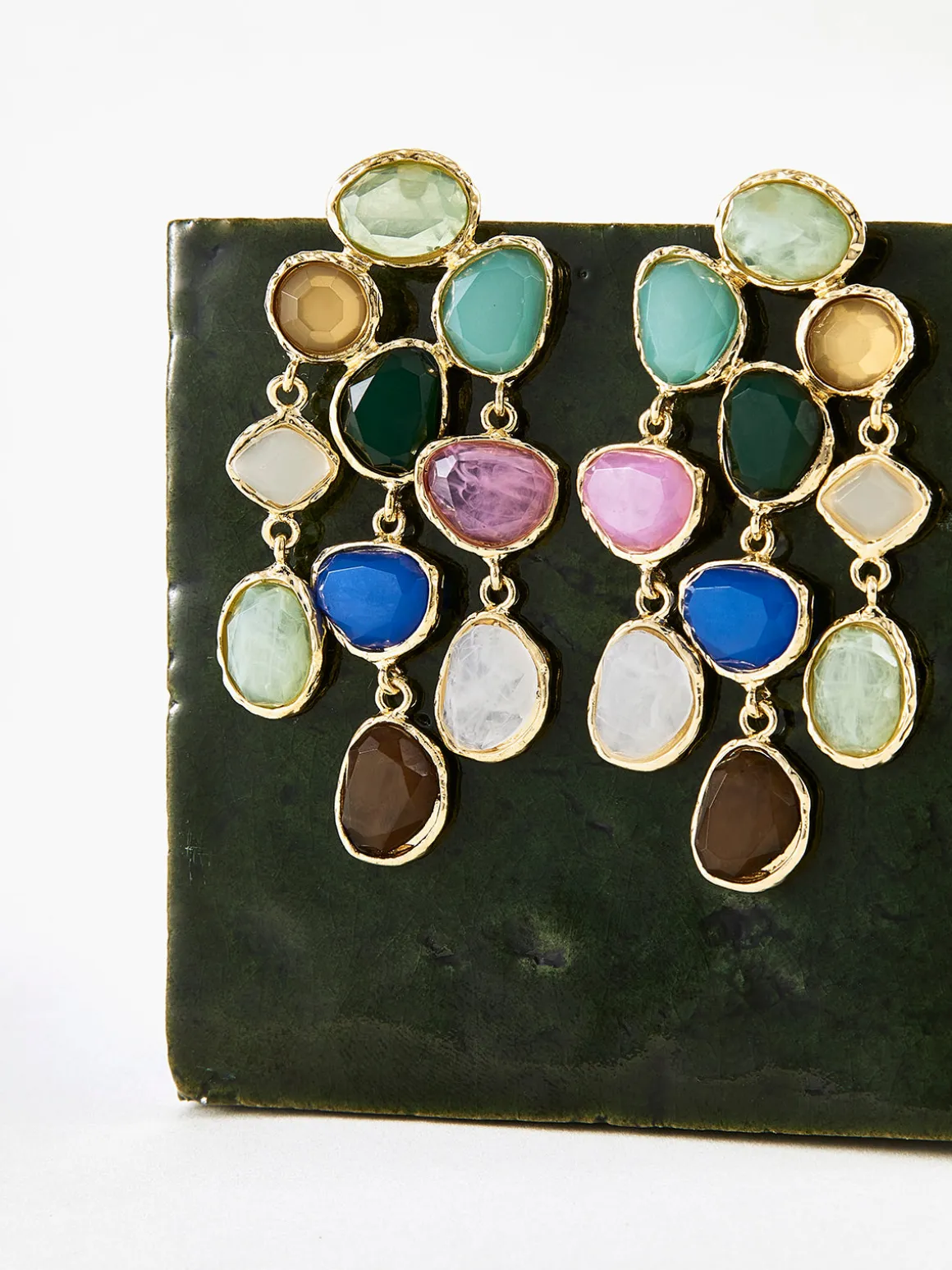 Colorful Rhinestone Drop Earrings