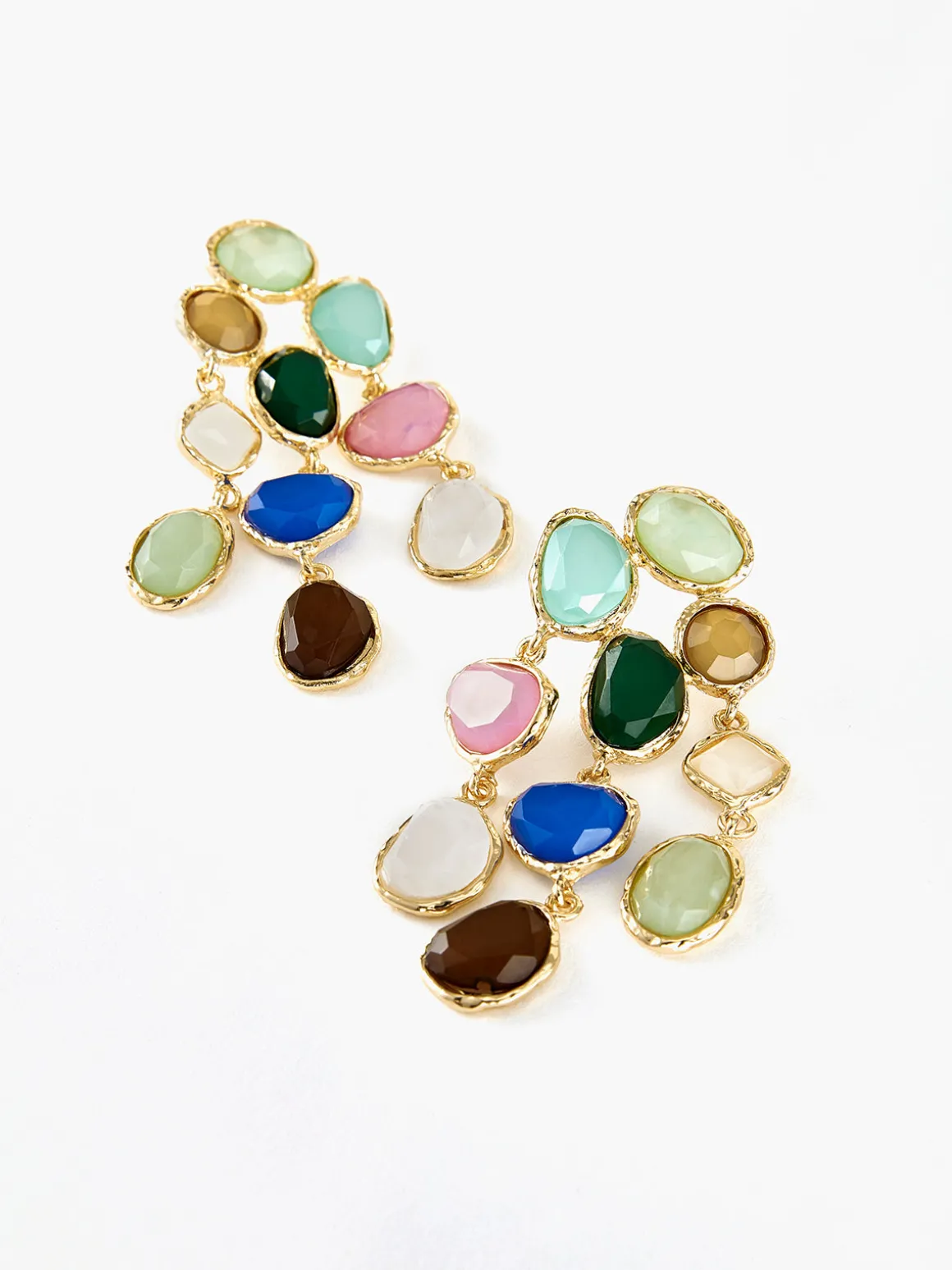 Colorful Rhinestone Drop Earrings