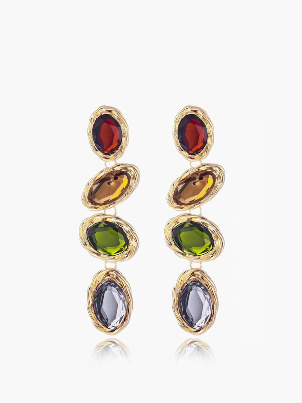 Colorful Rhinestone Earrings
