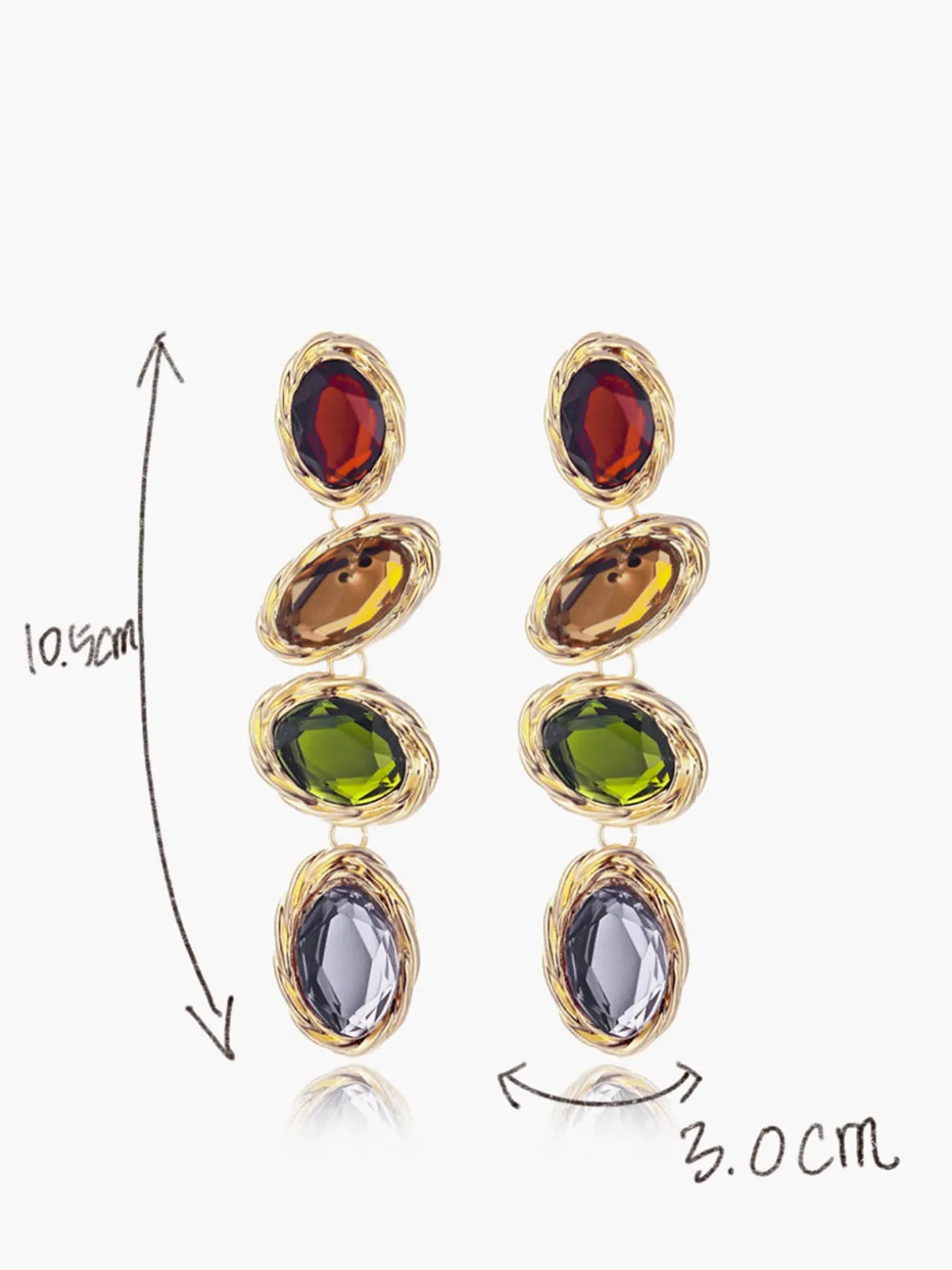 Colorful Rhinestone Earrings
