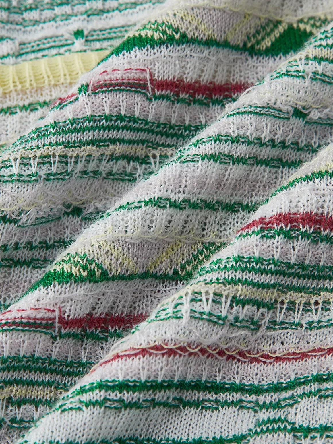 Colorful Striped Breasted Knit Cardigan
