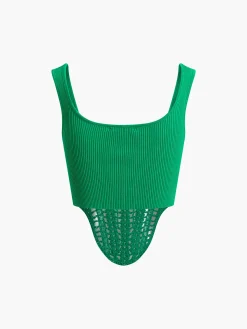 Contour Piping Crochet Crop Top