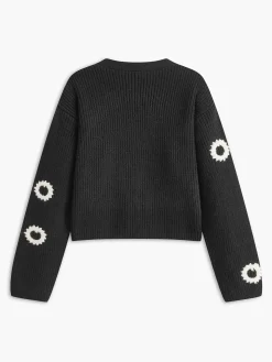 Contrast Binding Button Short Cardigan