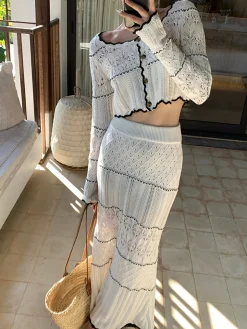 Contrast Binding Knit Cardigan