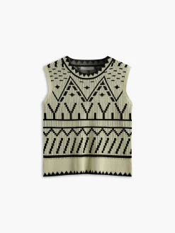 Contrast Knit Vest