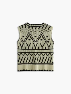 Contrast Knit Vest