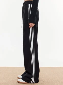 Contrast Piping Drawstring Sweatpants